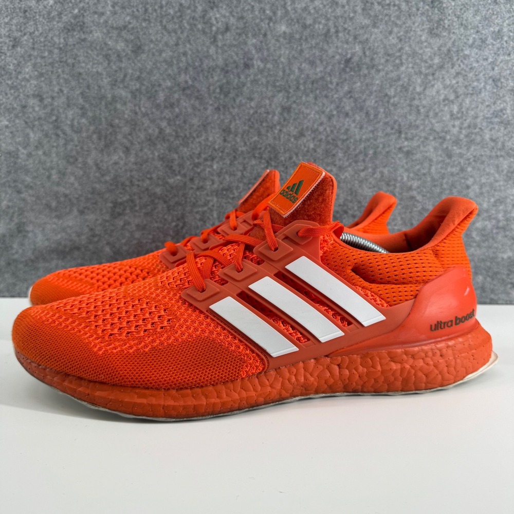 Adidas Ultraboost DNA 1.0 Miami Hurricanes Mens 12.5 Orange FY5812 Running Shoes